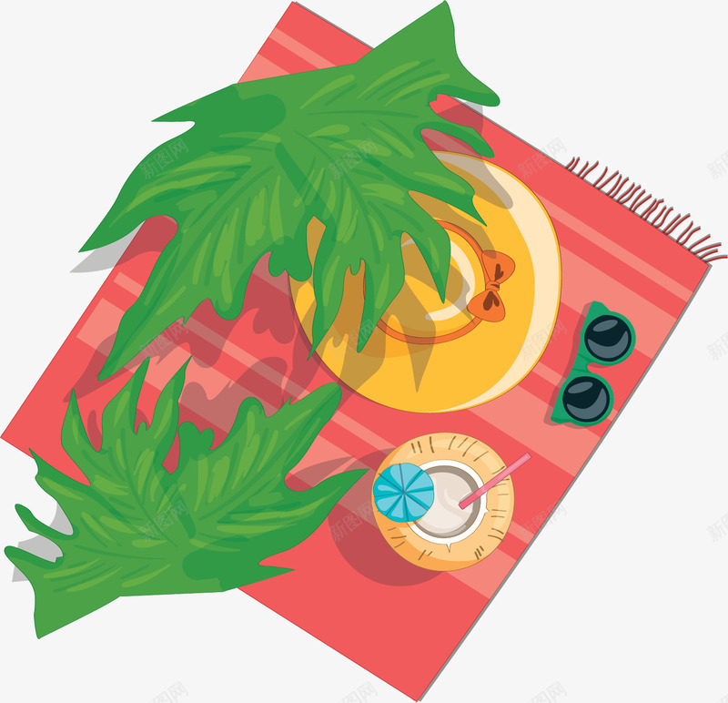 夏天海边度假旅游矢量图ai免抠素材_新图网 https://ixintu.com 夏天 夏天海边 海边 海边度假 海边旅游 矢量png 矢量图