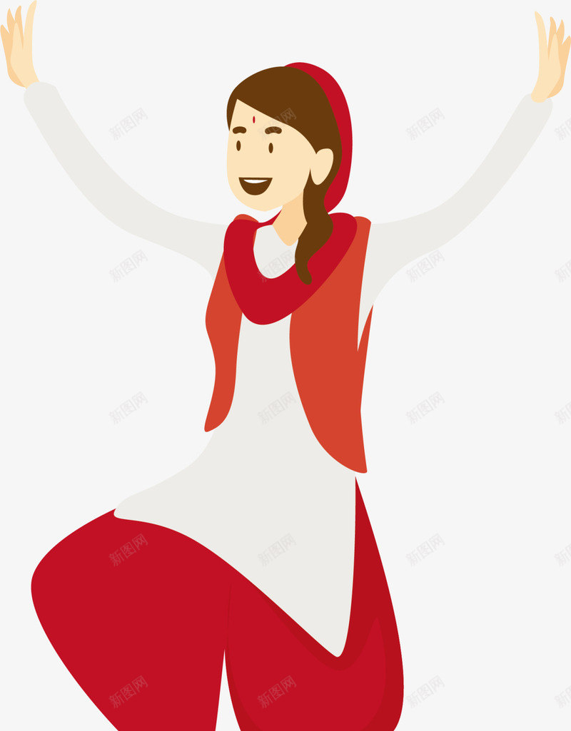 微笑伊斯兰舞蹈女孩png免抠素材_新图网 https://ixintu.com 人物插画 伊斯兰女生 卡通女孩 舞姿 舞者 舞蹈 舞蹈女孩 艺术 跳舞