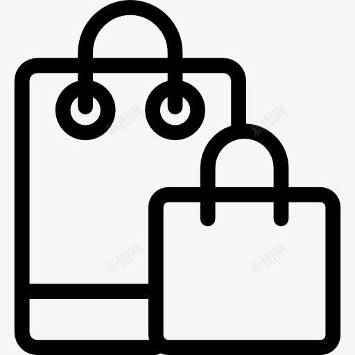 袋图标png_新图网 https://ixintu.com 商务 网上商店 购物 购物商店 购物袋 超市