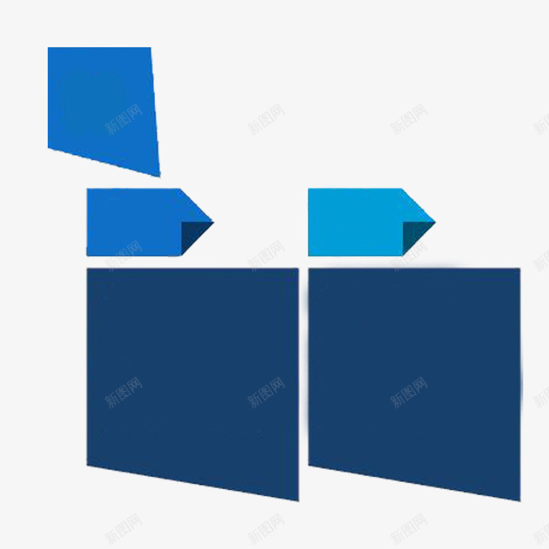 蓝色多边形PPT装饰png免抠素材_新图网 https://ixintu.com PPT装饰透明PNG素材 信息图表 多边形免费PNG下载 工作总结装饰 年终总结素材 蓝色