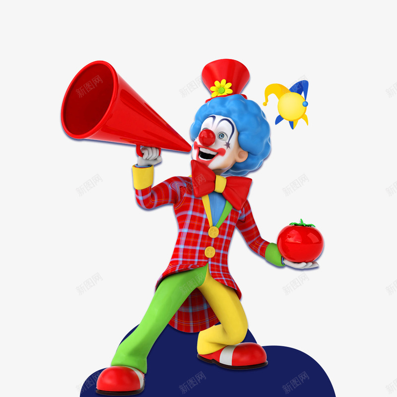 卡通小丑人物psd免抠素材_新图网 https://ixintu.com joker 人物设计 小丑joker 彩色 愚人节 愚人节快乐 插画 节日海报