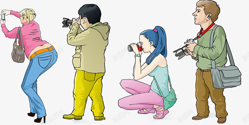 摄影师工作图png免抠素材_新图网 https://ixintu.com 卡通 工作 手绘 摄影