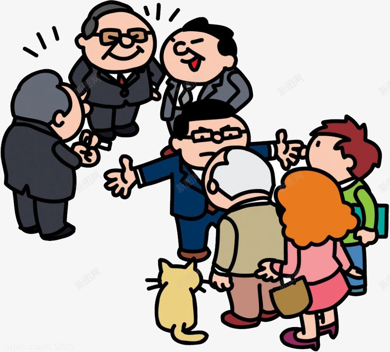 吵闹场景png免抠素材_新图网 https://ixintu.com 伙伴们 可爱 大笑 小猫 白发 维护 闲常