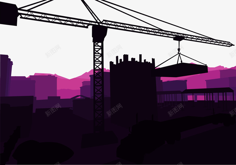 工地施工png免抠素材_新图网 https://ixintu.com 工具升降 工地 建筑工程 搬运 施工 颜色