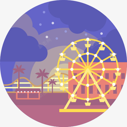 游乐园图标png_新图网 https://ixintu.com 娱乐 景观 游乐园 风景