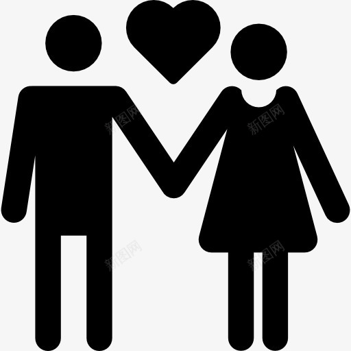 恋爱中的情侣图标png_新图网 https://ixintu.com 浪漫 浪漫的情人节 爱情 爱没有距离 迹象