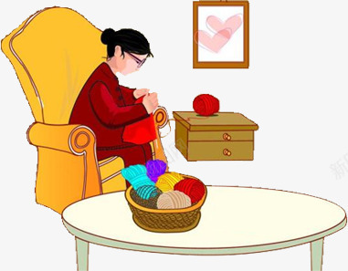 家庭织毛衣妈妈牵挂png免抠素材_新图网 https://ixintu.com 妈妈 家庭 毛衣 牵挂 编织毛衣
