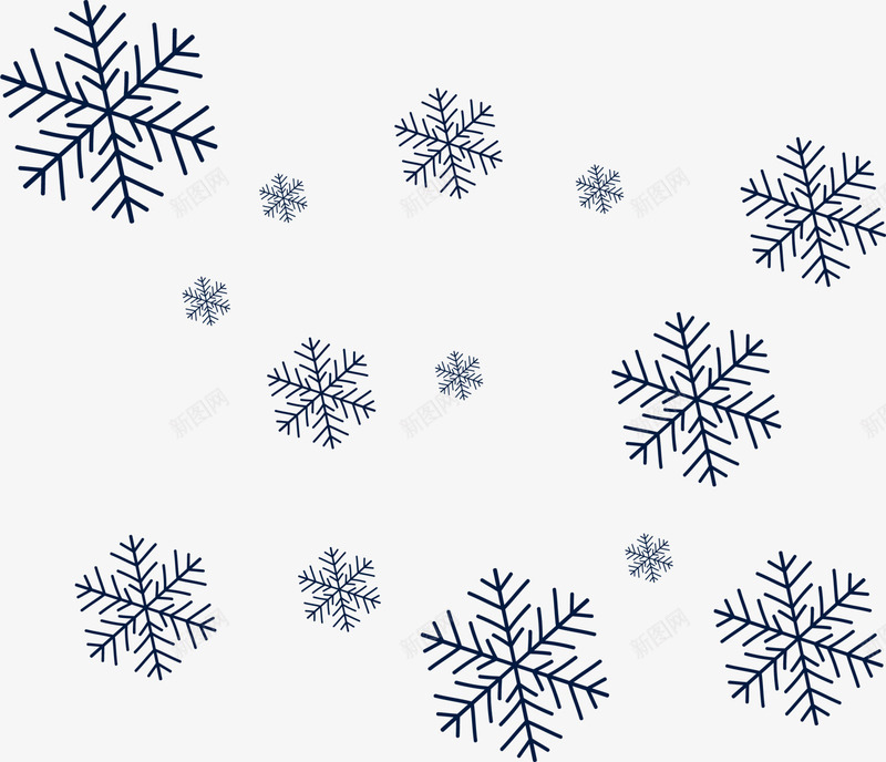 黑色漂浮雪花png免抠素材_新图网 https://ixintu.com winter 冬天 冬季 寒冬 雪花片 飘雪 黑色雪花
