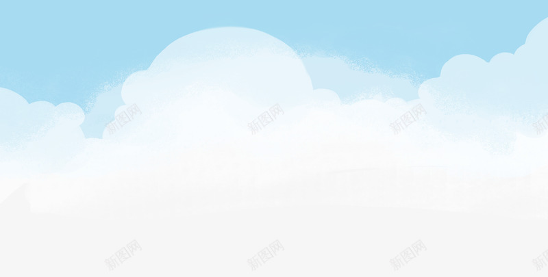 水彩天空png免抠素材_新图网 https://ixintu.com 天空 水彩 蓝色