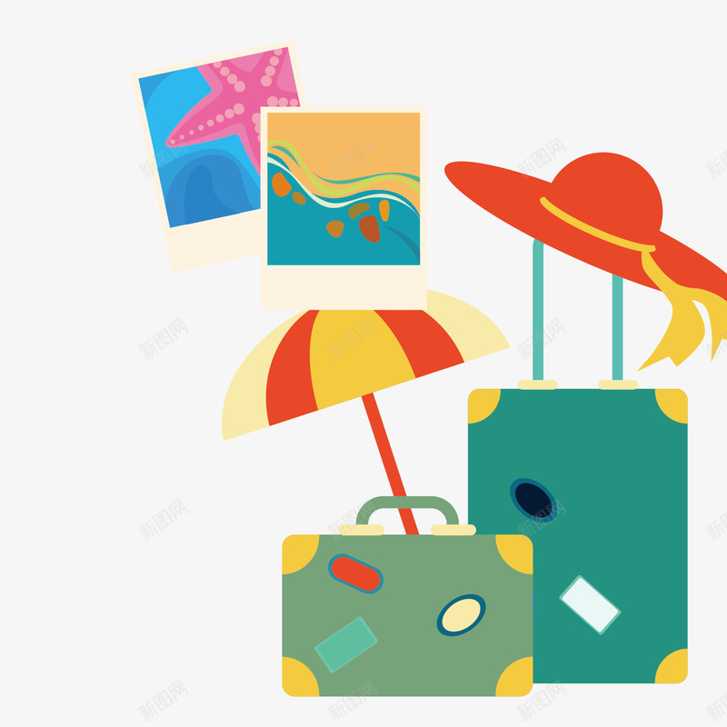 案旅游度假旅游矢量图eps免抠素材_新图网 https://ixintu.com 国内游 图案 度假 海边 素材 矢量图