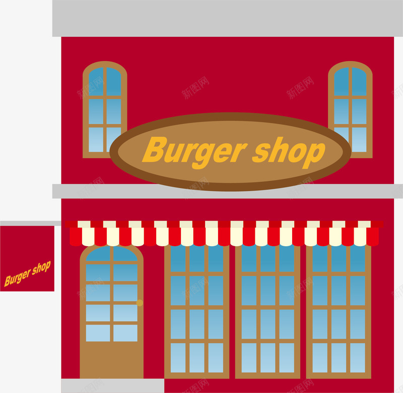 红色超市图标png_新图网 https://ixintu.com 便利超市 便利超市logo 卡通 小型超市 红色 超市