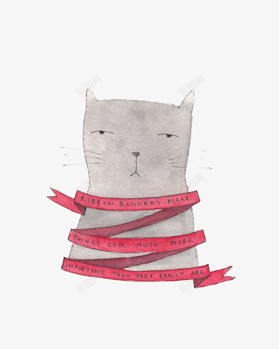 灰色猫咪插画png免抠素材_新图网 https://ixintu.com 卡通猫咪 可爱猫咪 小猫咪 手绘猫咪 猫咪素材