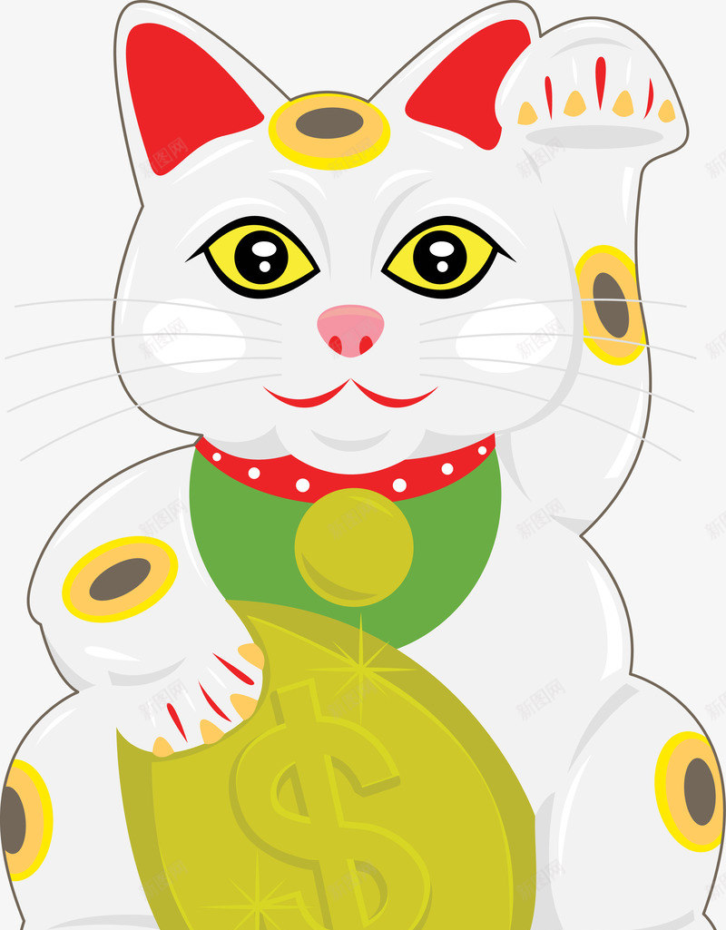 手绘招财猫和铜钱png免抠素材_新图网 https://ixintu.com 小猫 手掌 手绘招财猫 招手 招财猫 猫 猫咪 猫掌 猫爪 铜钱