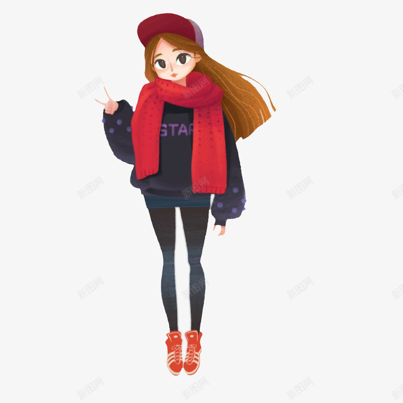 插画美女人物png免抠素材_新图网 https://ixintu.com 人物 女生 彩色 插画 美女 装饰