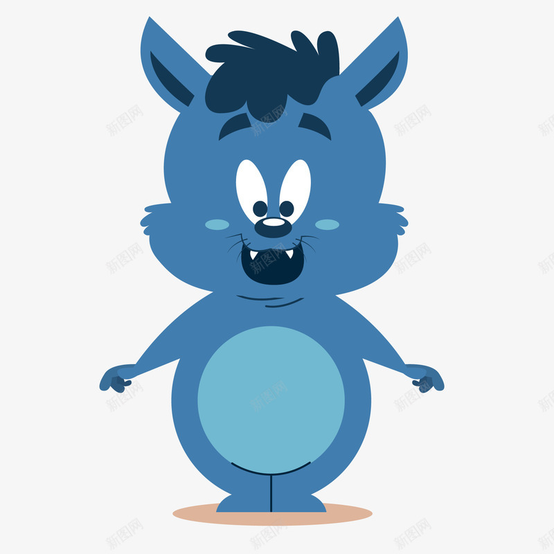卡通可爱深蓝色的小动物矢量图ai免抠素材_新图网 https://ixintu.com 动物园 动物设计 卡通 可爱 森林 深蓝色 矢量图