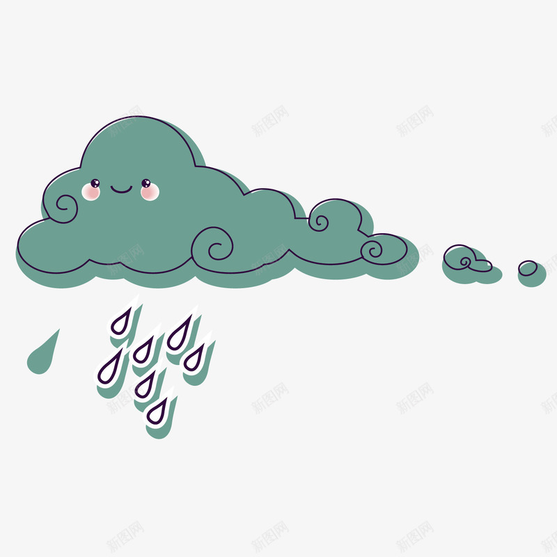 笑脸乌云密布png免抠素材_新图网 https://ixintu.com 乌云 乌云密布 图案 笑脸