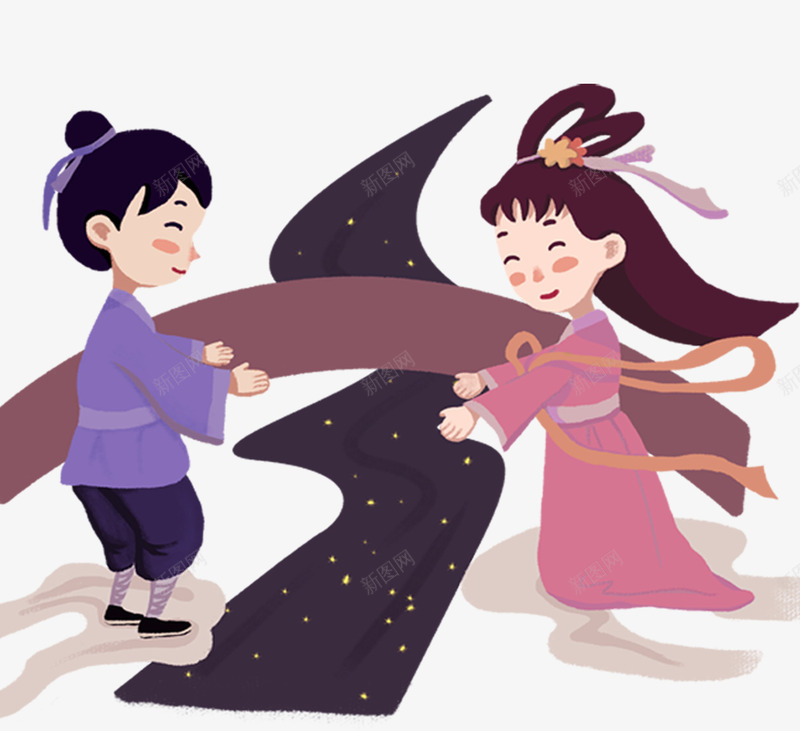 七夕情人节浪漫牛郎织女psd免抠素材_新图网 https://ixintu.com 七夕 七夕情人节浪漫牛郎织女 情人节 浪漫 牛郎 织女