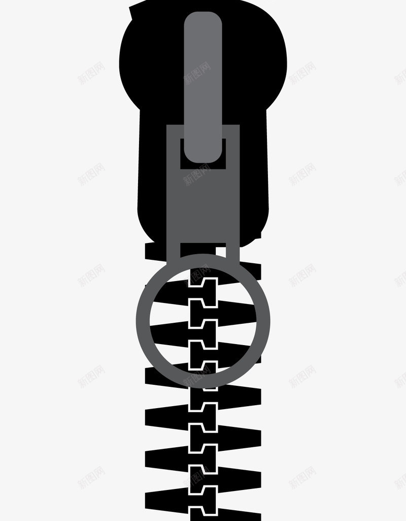 黑色牛仔拉链图标png_新图网 https://ixintu.com 五金 彩色 拉链 拉链图 拉链装饰 拉锁 服装拉链 牛仔拉链 磨砂拉链 黑色