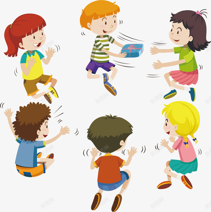 卡通儿童插画png免抠素材_新图网 https://ixintu.com 人物 体能训练 儿童 卡通 可爱 女孩 插画 比赛 漫画 男孩 运动 锻炼身体