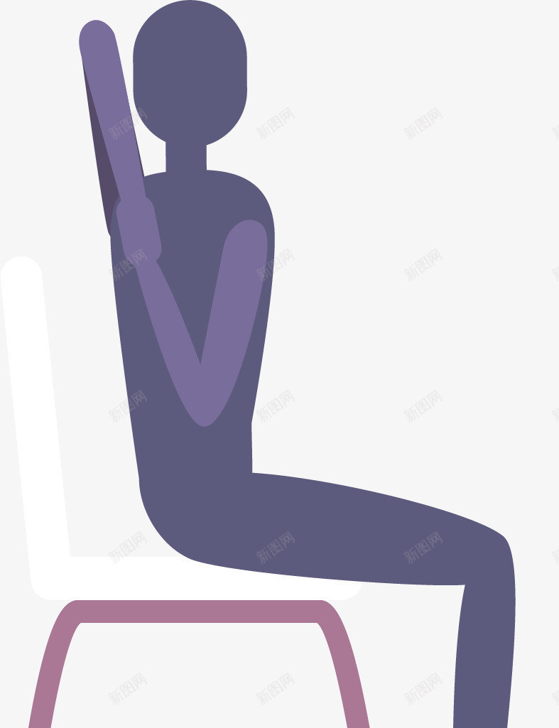 做运动的人png免抠素材_新图网 https://ixintu.com 人 剪影 卡通 手绘 椅子 简图 紫色的 运动