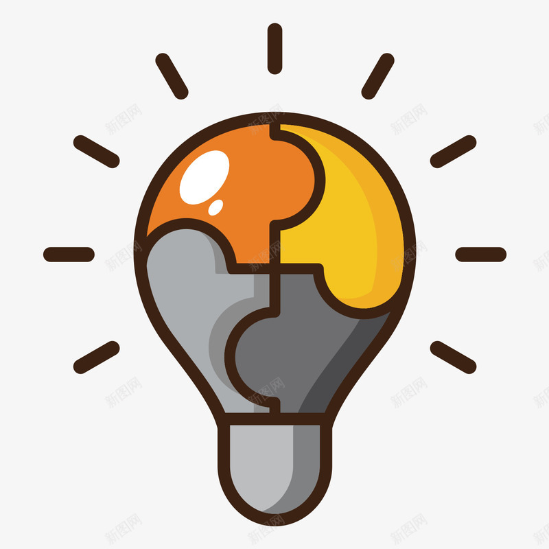 大脑创意灯泡知识矢量图ai免抠素材_新图网 https://ixintu.com AI源文件 创意 卡通风格灯泡 团队合作 思维 想法 手绘灯泡 灯泡 灯泡知识 矢量灯泡 知识 矢量图
