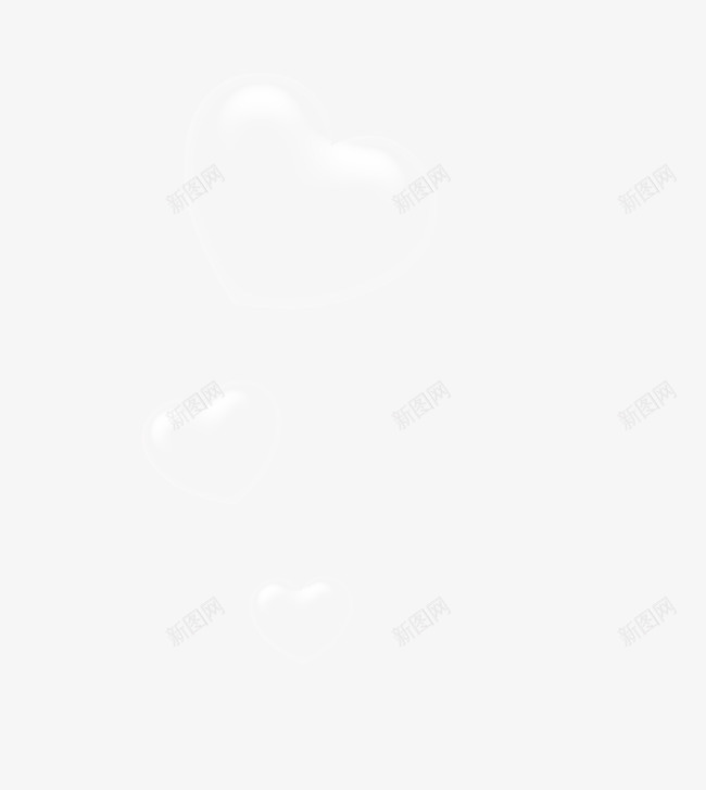 气泡桃心png免抠素材_新图网 https://ixintu.com 七夕素材 情人节素材 桃心 气泡