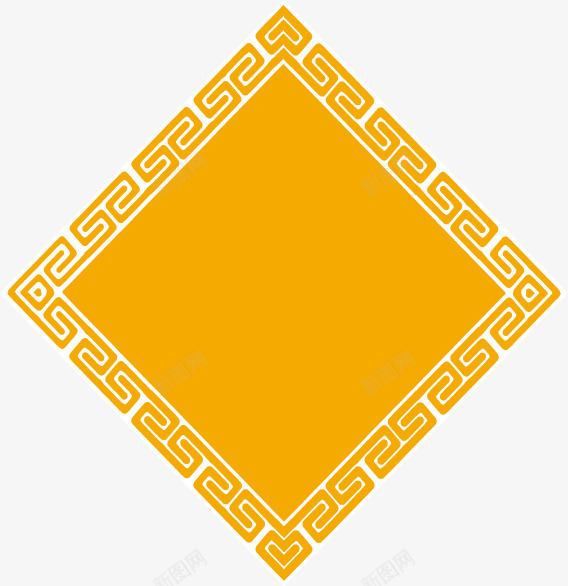 黄色中国风福字装饰图案png免抠素材_新图网 https://ixintu.com 中国风 免抠PNG 福字 装饰图案 黄色