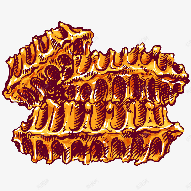 野生蜂蜜插画矢量图ai免抠素材_新图网 https://ixintu.com 健康 免抠PNG 秋季养生 蜂蜜 蜜糖 野生蜂蜜矢量插画 矢量图