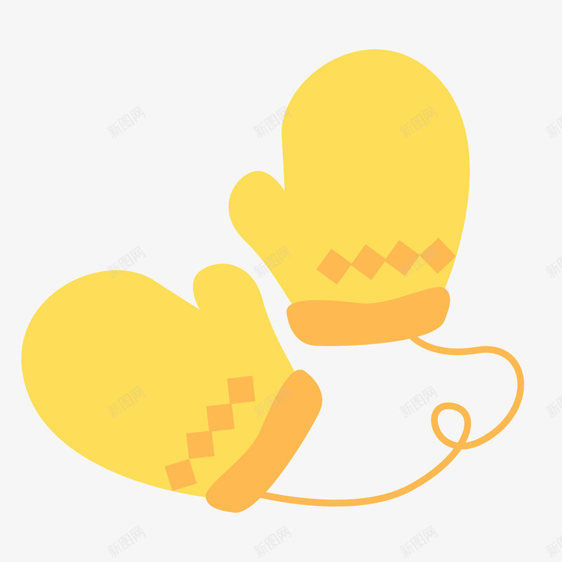 冬天一双黄色手套图矢量图ai免抠素材_新图网 https://ixintu.com 一双 保暖物品 免抠图 冬天 手套 衣服 黄色 矢量图