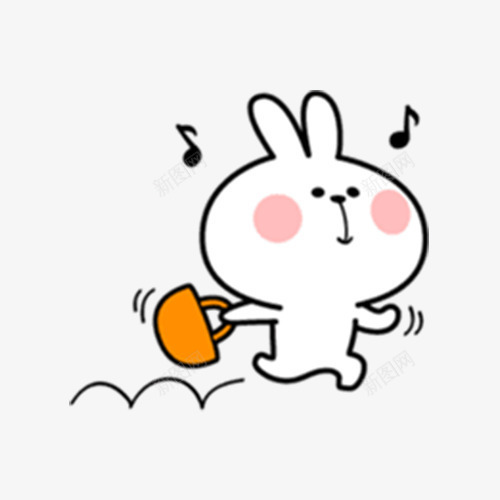 迷你兔子图标png_新图网 https://ixintu.com 卡通 卡通人物 图标 彩绘 手绘 插画 表情包 迷你兔子