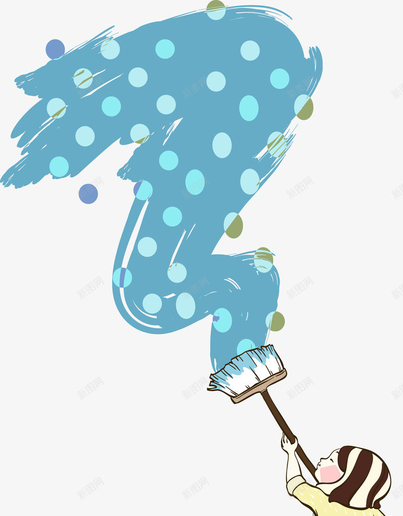 插图粉刷墙壁png免抠素材_新图网 https://ixintu.com 刷墙 刷墙工人 油漆桶 矢量人物 粉刷工人