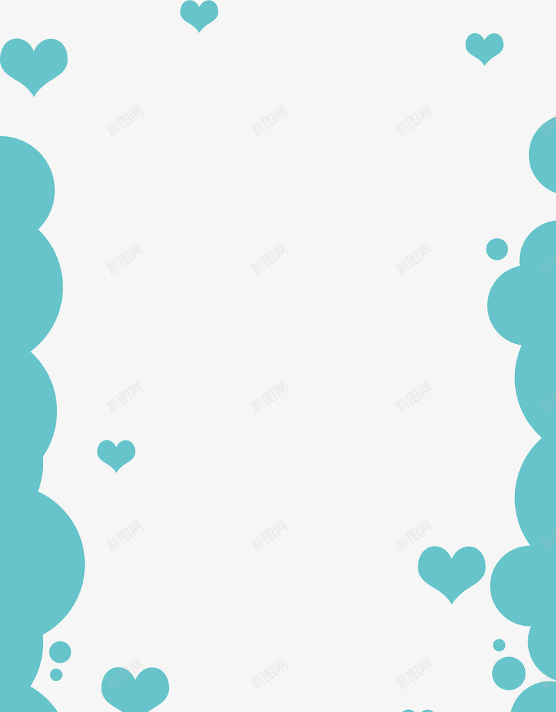 蓝色情人节爱心框架png免抠素材_新图网 https://ixintu.com LOVE 婚庆 心形 情人节 浪漫 爱心框架 爱情