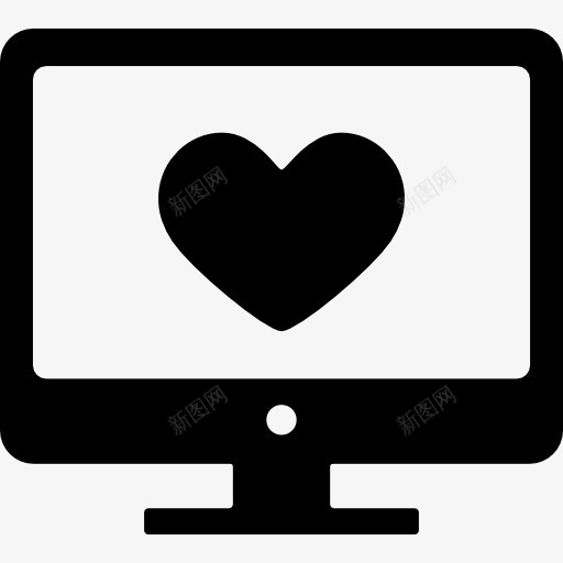 电脑屏幕的心图标png_新图网 https://ixintu.com 情人 标志 浪漫 爱情 爱没有距离 电脑屏幕 电脑显示器 监测