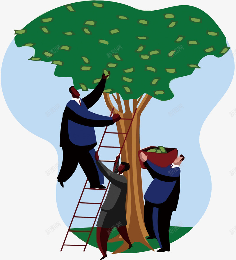 摇钱树上摘钱的人们png免抠素材_新图网 https://ixintu.com PNG图片 PNG图片素材 PNG矢量素材 PNG素材 PNG素材免费下载 丰收 卡通 工作 摇钱树 赚钱
