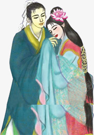 古代手绘情侣卡通七夕情人节png免抠素材_新图网 https://ixintu.com 卡通 古代 情人 情侣