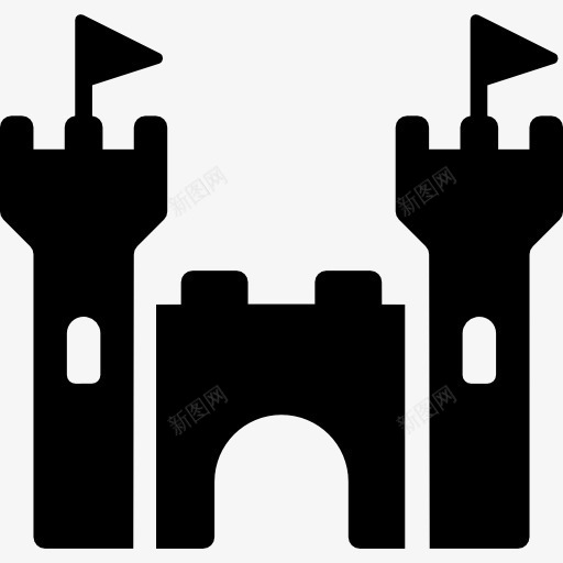 城堡图标png_新图网 https://ixintu.com 公园 城堡 娱乐城堡 建筑 老建筑