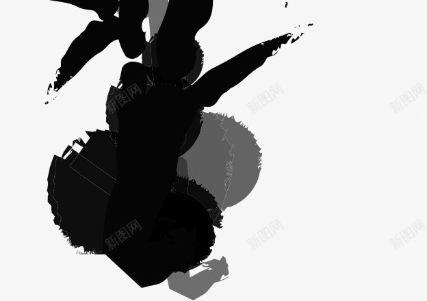 水墨竹子png免抠素材_新图网 https://ixintu.com 墨水 墨迹 手绘 竹叶 黑白