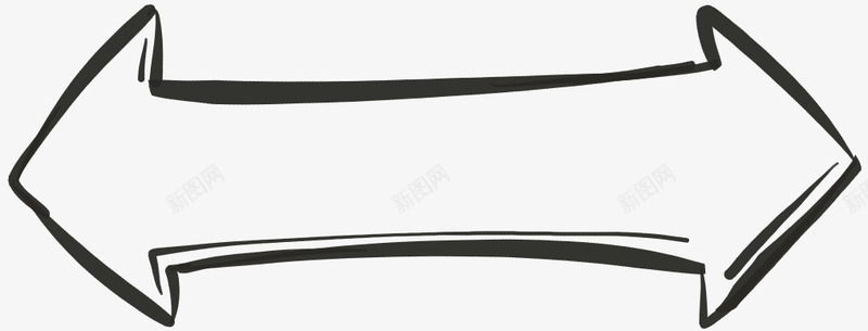 双向箭头图标png_新图网 https://ixintu.com PNG图形 PNG装饰 手绘 箭头 装饰 进出箭头 黑色