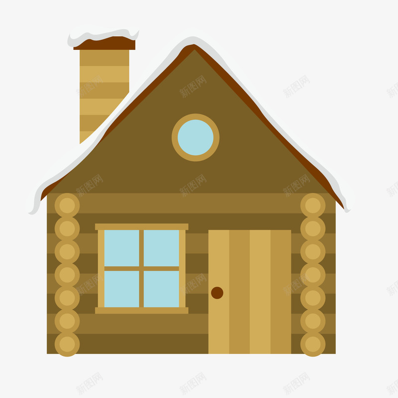 森林的小屋png免抠素材_新图网 https://ixintu.com 冬日 木屋 森林