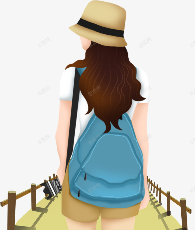 春季出行卡通女生装饰png免抠素材_新图网 https://ixintu.com 出游 卡通出行 手绘 手绘女生 插画 春季出行 春游 踏青