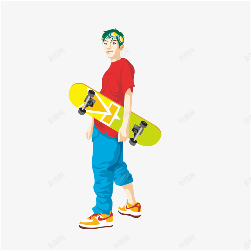 青少年png免抠素材_新图网 https://ixintu.com 体育培训 滑板运动 运动