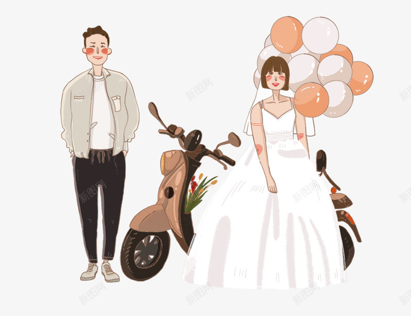 七夕情人节婚礼主题插画psd免抠素材_新图网 https://ixintu.com love 七夕海报 婚礼 情人节海报 情侣