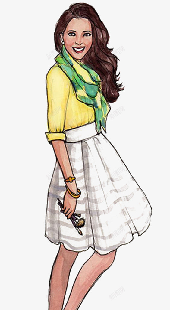 休闲风女孩png免抠素材_新图网 https://ixintu.com 休闲 卡通 女生 手绘 插画 街拍
