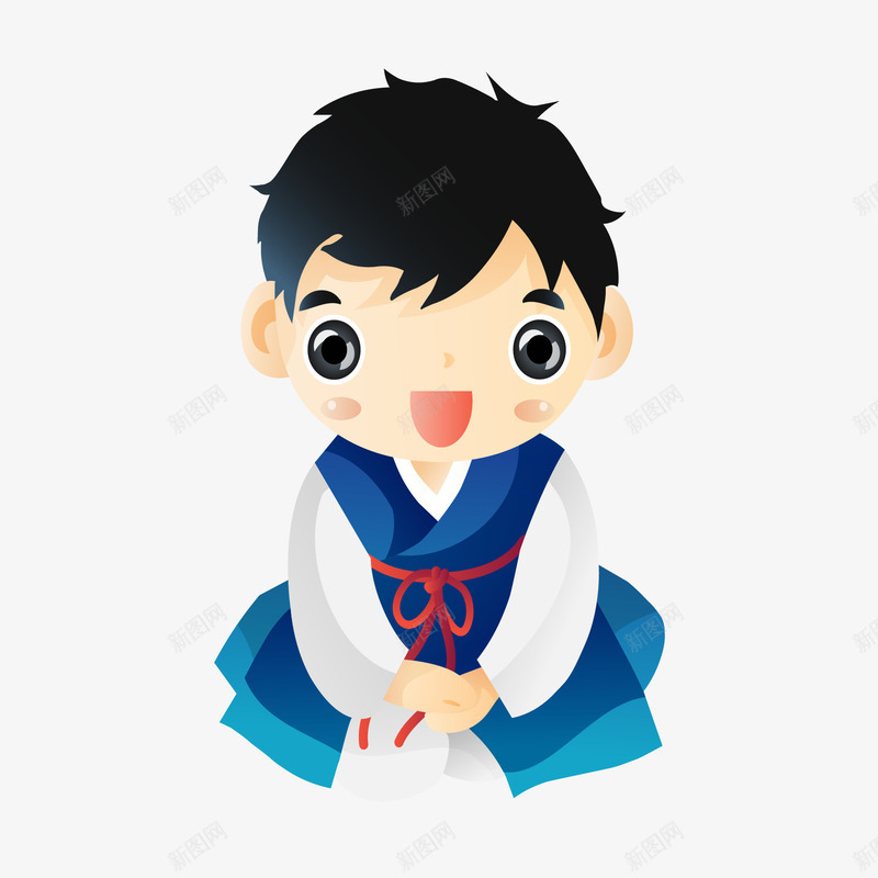 韩国风格卡通娃娃png免抠素材_新图网 https://ixintu.com 卡通娃娃 娃娃 韩国娃娃 韩国服装 韩服