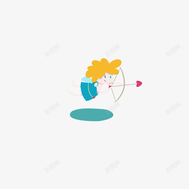 射箭的丘比特可爱金发天使png免抠素材_新图网 https://ixintu.com 可爱金发天使矢量花爱心天使丘比特情人节时尚绘画卡通节日