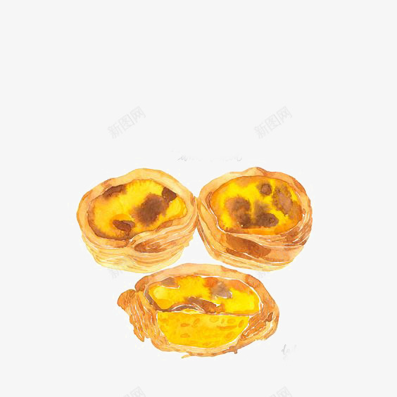手绘蛋挞png免抠素材_新图网 https://ixintu.com 下午茶 卡通蛋挞 烤蛋挞 甜品 甜点 甜食 蛋挞PNG 蛋挞插画