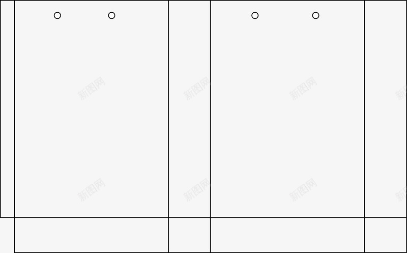 白色纸袋展开边框png免抠素材_新图网 https://ixintu.com 展开图 白色 纸袋 纸袋展开图 边框