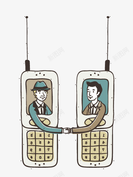 可爱卡通商务人士插画合作png免抠素材_新图网 https://ixintu.com 可爱卡通商务人士插画图片 商业海报素材 商务 海报装饰