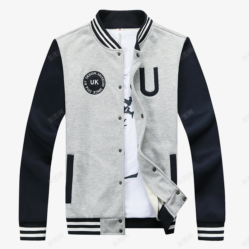 棒球服开衫png免抠素材_新图网 https://ixintu.com 产品实物 棒球服 棒球衫 秋季 纽扣 运动
