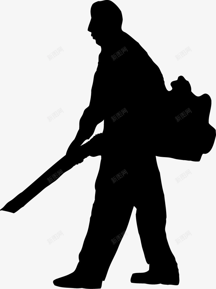 扫除工作人物剪影png免抠素材_新图网 https://ixintu.com 人物剪影 保洁 大扫除 扫除 环卫